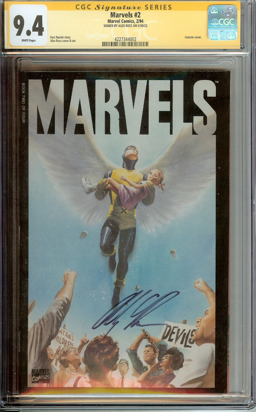 Marvels #2 (Marvel Comics, 1994) – CGC Signature Series 9.4 – Signed by Alex Ross