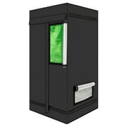BULYAXIA 24" x 24" x " Grow Tent, High Reflective Mylar Hydroponic Plant Growing Room with Removable Floor Tray & Observation Window for Indoor Plant Flower