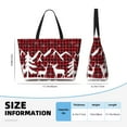 thumbnail image 4 of Disketp Christmas Buffalo Plaid Bolsa de Playa de Gran Capacidad, Bolso Impermeable y a Prueba de Arena para Mujer, Ideal para Playa, Piscina y Natación, 4 of 7