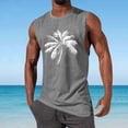 thumbnail image 2 of YUGYXL Tank Track Athletic Running Vests for Man Summer Fall Boat Neck Graphic Tops Vest Mens Trendy Gray L, 2 of 5