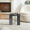 thumbnail image 2 of GZXS 20" Round End Table with Black Metal Legs and MDF Top, Small Side Table for Living Room or Bedroom, Easy Assembly, 2 of 7