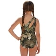 thumbnail image 3 of Xoenoiee Hunting Camo Print Girls Swimsuit One Piece Bathing Suit with Adjustable Straps, Quick Dry Swimwear with Cover Up for Girls Kids, Size 15-16 Years, 3 of 7