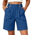 thumbnail image 2 of Byworldtasic Women's Lightweight Hiking Shorts with Pockets Running Casual Cargo Shorts for Golf Travel Athletic Camping, 2 of 9
