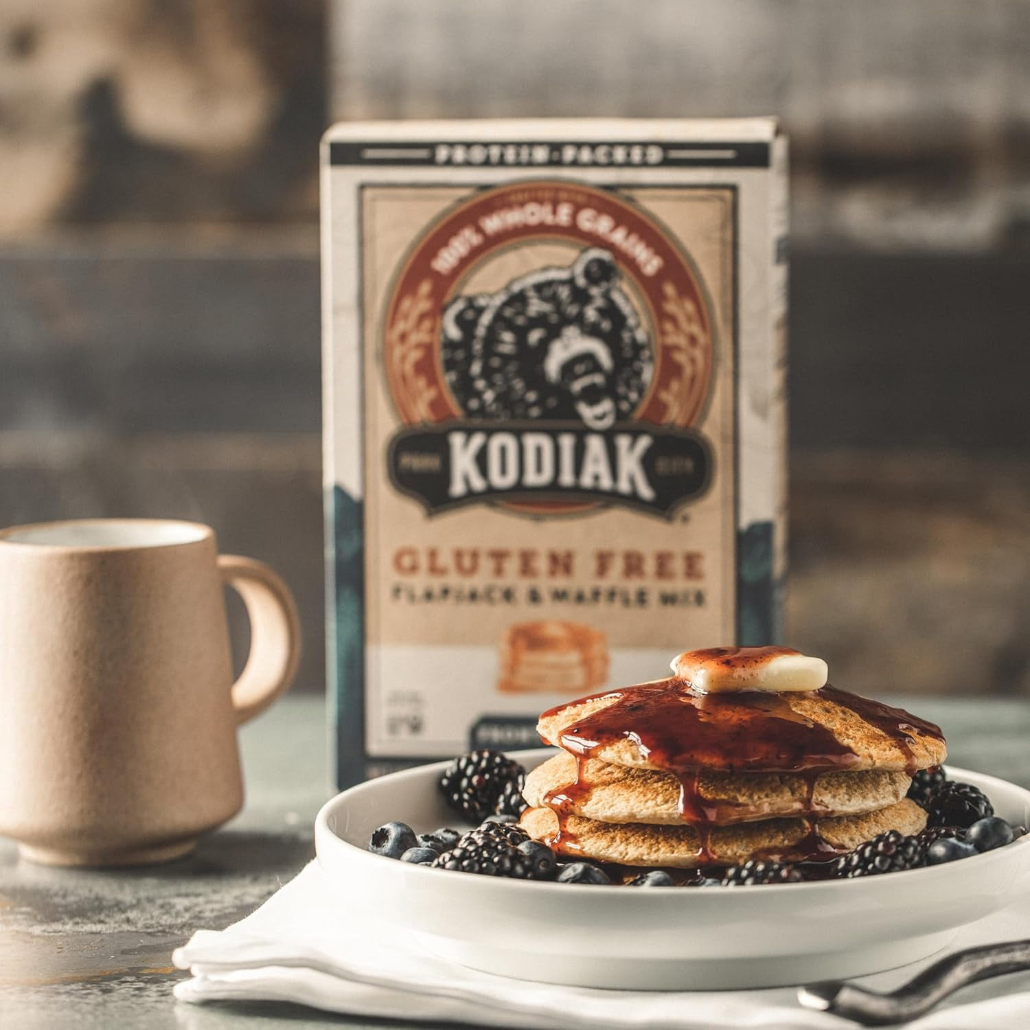 Kodiak Cakes Gluten Free Flapjack, Pancake & Waffle Mix, Frontier Oat, High Protein,100% Whole Grains (Pack of 6)