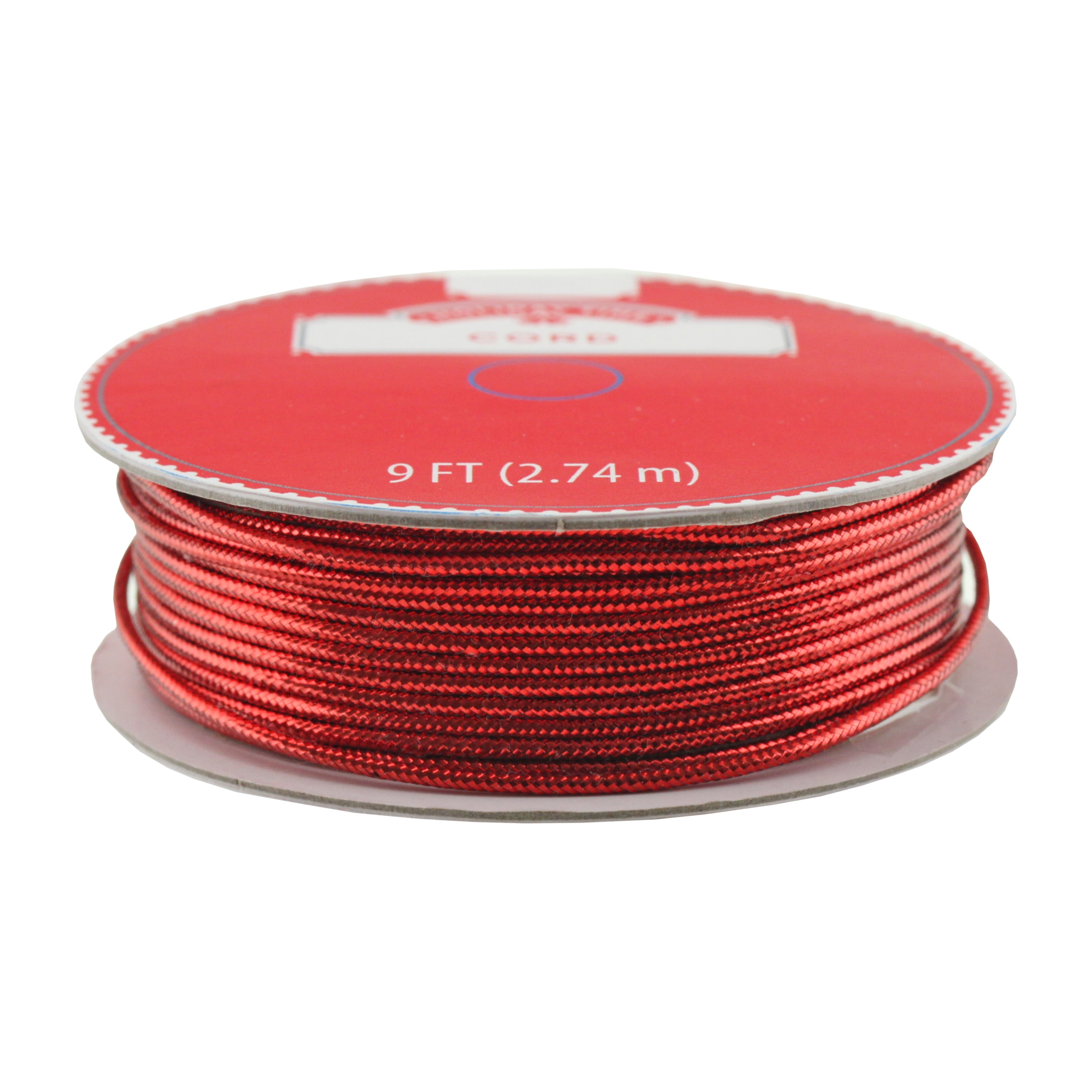 Red Tinsel Cord, 1.5Mm, 9 Feet