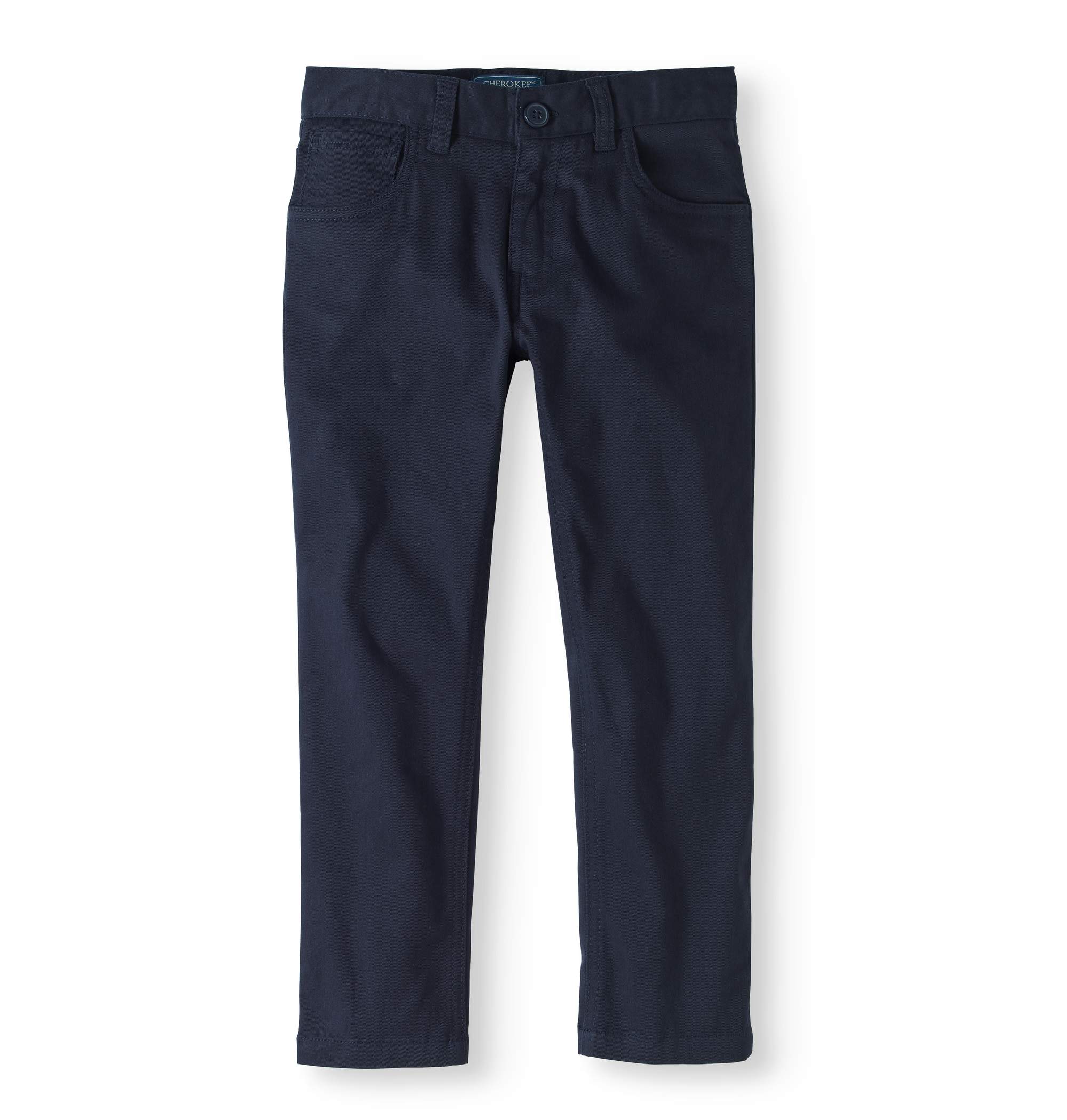 Cherokee Boys School Uniform Modern Fit Stretch Flex Twill 5Pocket