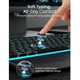 thumbnail image 3 of Rechargeable Backlit Wireless Keyboard and Mouse Combo, Ergonomic with Wrist Rest & Phone Holder, Silent for Windows/Mac/Chrome OS - Black, 3 of 8