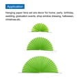 thumbnail image 4 of Unique Bargains Hanging Paper Fans Party Set 6Pcs Round Pattern Hanging Paper Fans Decoration for Home Birthday Wedding(Green), 4 of 7