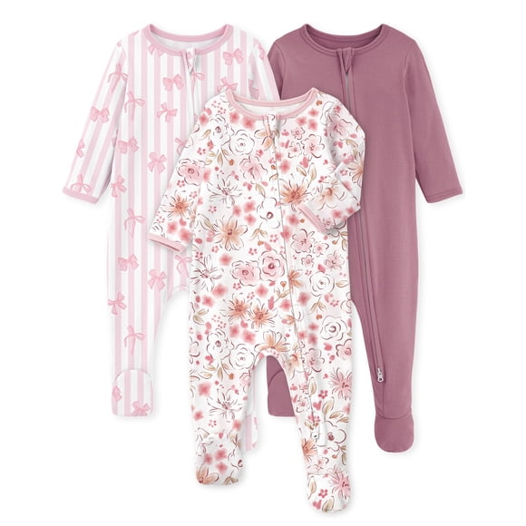 Pijamas para Bebé Yoofoss 3 Paquetes de Algodón Orgánico con Pies