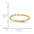thumbnail image 2 of 14K Rose Gold Ring Band Diamond-cut Textured Rope, 2 of 3