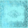 thumbnail image 1 of Ahgly Company Indoor Square Persian Light Blue Traditional Area Rugs, 5' Square, 1 of 4