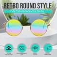 thumbnail image 4 of Sunny Pro Retro Round Sunglasses Small Colored Lens Hippie John Lennon Glasses, 4 of 7