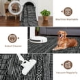 thumbnail image 5 of Area Rug 8'x10' Boho Textured Design Living Room Non Slip Low-Pile Soft Tribal Print Bedroom Rug Stain Resistant Playroom Carpet Office Black, 5 of 7