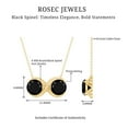 thumbnail image 5 of Rosec Jewels Natural Black Spinel Infinity Necklace for Women - Toi Et Moi Necklace - AAA Grade - Ready to Gift with Jewelry Box, 14K Yellow Gold, 5 of 8