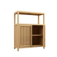 thumbnail image 2 of Tcbosik Bamboo Bathroom Storage Cabinet with 2 Doors, Floor Organizer with Shelves for Living Room, Kitchen, Living Room, Easy Assembly, Natural, 2 of 7