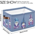 thumbnail image 4 of FREEAMG Cute Cartoon Gnome Large Square Storage Basket Bin with Handles 1PCS, Foldable Multi Functional Closet Storage Box Shelf Basket for Storing Toys, Books and Clothes, 4 of 7