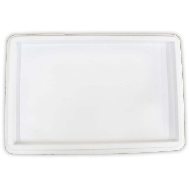 Smarty Had A Party 9 x 13 Black Rectangular with Groove Rim Plastic Serving Trays (24 Trays)