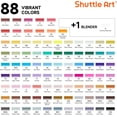 thumbnail image 4 of 88 Colors Dual Tip Alcohol Based Art Markers, 88 Colors plus 1 Blender Permanent Marker Pens Highlighters with Case Perfect for Illustration Adult Coloring Sketching and Card Making, 4 of 5