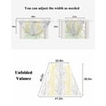 thumbnail image 6 of Waterfall Valances for Windows, Yellow Gray Kitchen Sheer Valance Curtains, Pastoral Botanical Branch Aesthetics Rod Pocket Elegant Swag Valances for Living Room Bedroom, 47.2"x38.5", 2 Panel, 6 of 8