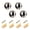 White Black Cat, variant on JIALIOU Kitchen Cabinet Knobs Round Zinc Drawer Pulls, White Black Cat, 4 Pack