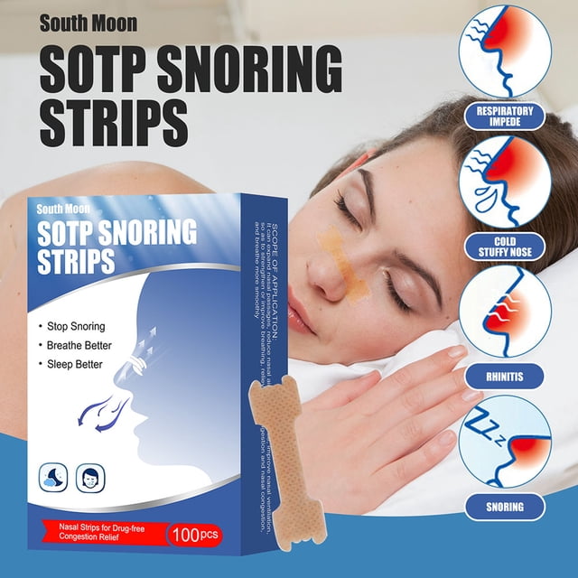 Parche para dejar de roncar Parche para la rinitis para dormir mejor Tiras nasales para respirar mejor Likrtyny Cuidado Belleza