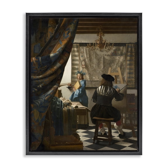 Stupell Industries Transitional Black Floating Frame Canvas Art, 17 x 21, by one1000paintings