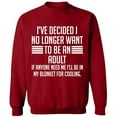 thumbnail image 2 of OXI Crewneck Sweatshirt - My Blonket For Cooling, Basic Casual Sweatshirts for Men's and Women Fleece Sweatshirt Long Sleeve - Antiquee Cherry Small, 2 of 2