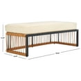 thumbnail image 3 of SAFAVIEH Bola Backless Rattan Outdoor Patio Bench, Natural/Beige, 3 of 12
