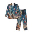 thumbnail image 1 of Balery Starry Sky Planet Lollipop Pijama para Hombre de Dos Piezas con Manga Larga, Conjunto de Dormir y Descanso Suave con Bolsillos-Large, 1 of 7