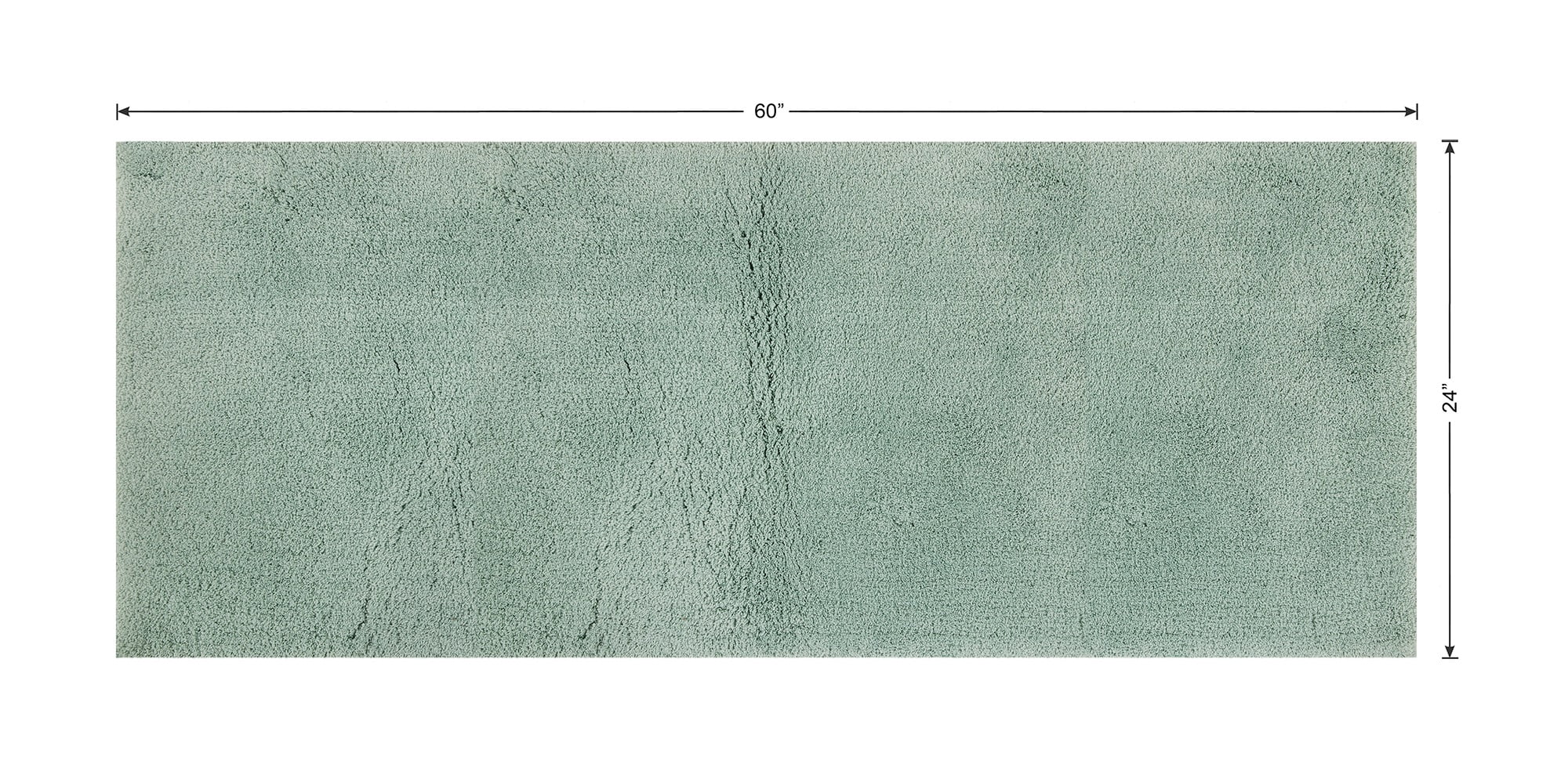 Hotel Style Green Micro-Polyester 24" x 60" Bath Runner