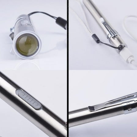 YUEYAN Super Bright Led USB Rechargeable Portable Pens Pocket Torch Lamp