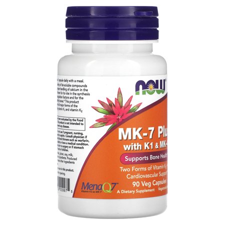 ナウフーズ MK-7プラス ビタミンK1&amp;MK-4 90粒 ベジカプセル NOW Foods MK-7Plus VitaminK1&amp;K-4 90Vcaps カルシウム ビタミン 健骨サポート