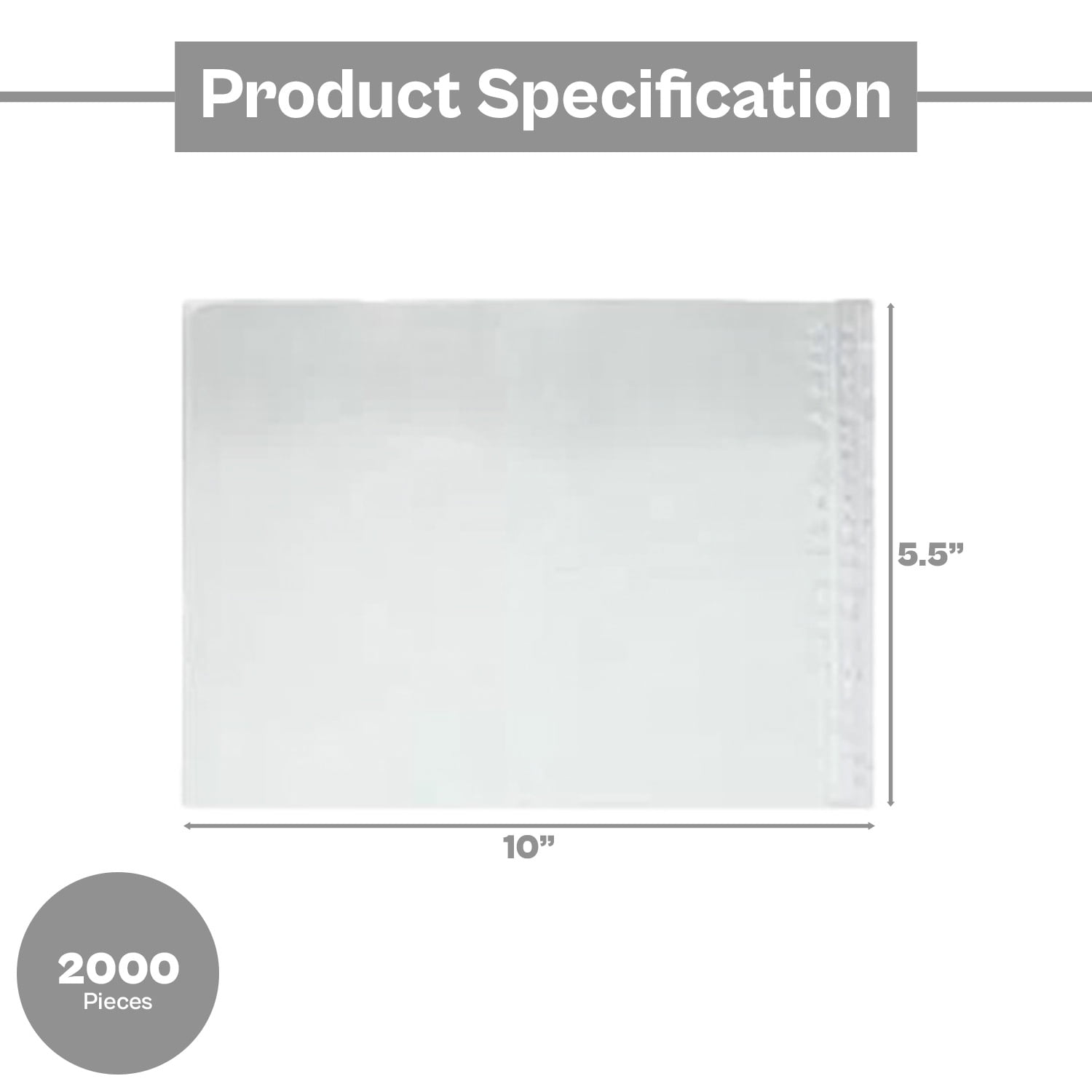 MMBM Packing List Envelopes, 5.5" x 10" Clear Face, for Shipping Mailing Packing Slips Invoices Labels, 2000 Pcs