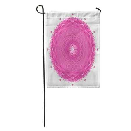 SIDONKU Kaleidoscope Hot Pink Mauve White Twirl Twist Spin Unique Pattern Garden Flag Decorative Flag House Banner 28x40 inch