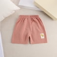 thumbnail image 3 of HXWCHs Girls Summer Shorts Elastic Waist Comfortable Breathable Toddler Play Shorts For 1-6 Years Kids Casual Beach Daily Wear Pink 6-12 Months, 3 of 3