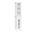 thumbnail image 3 of RiverRidge Prescott Tall Slim Bathroom Linen Storage Cabinet Organizer Shelf - White, 3 of 12