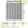 thumbnail image 2 of Black White Soccer Pattern Square Fitted Tablecloth with Elastic Edge,Square Table Cover,Washable Elastic Table Cover for Home Kitchen Party Decor 36"x36", 2 of 6