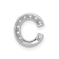thumbnail image 3 of 14k White Gold Diamond Letter C Initial Charm Pendant, 3 of 4