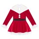thumbnail image 5 of Niños Niñas Navidad señora Santa Claus fiesta de año nuevo disfraz Cosplay pompones adornado Ballet danza figura patinaje vestido mono, 5 of 5