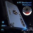 thumbnail image 6 of Phone Case for Samsung Galaxy A55 Hybrid Case with Ring Kickstand, Heavy Duty Protection Armor Case with Comfortable Grip Support Magnetic Car Mount for Samsung Galaxy A55 - Navyblue, 6 of 7