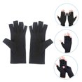 thumbnail image 4 of SOPOTUTU 1 Pair Black Protective Riding Gloves UV Breathable Comfortable for Hiking Driving Outdoor Activities, 4 of 8