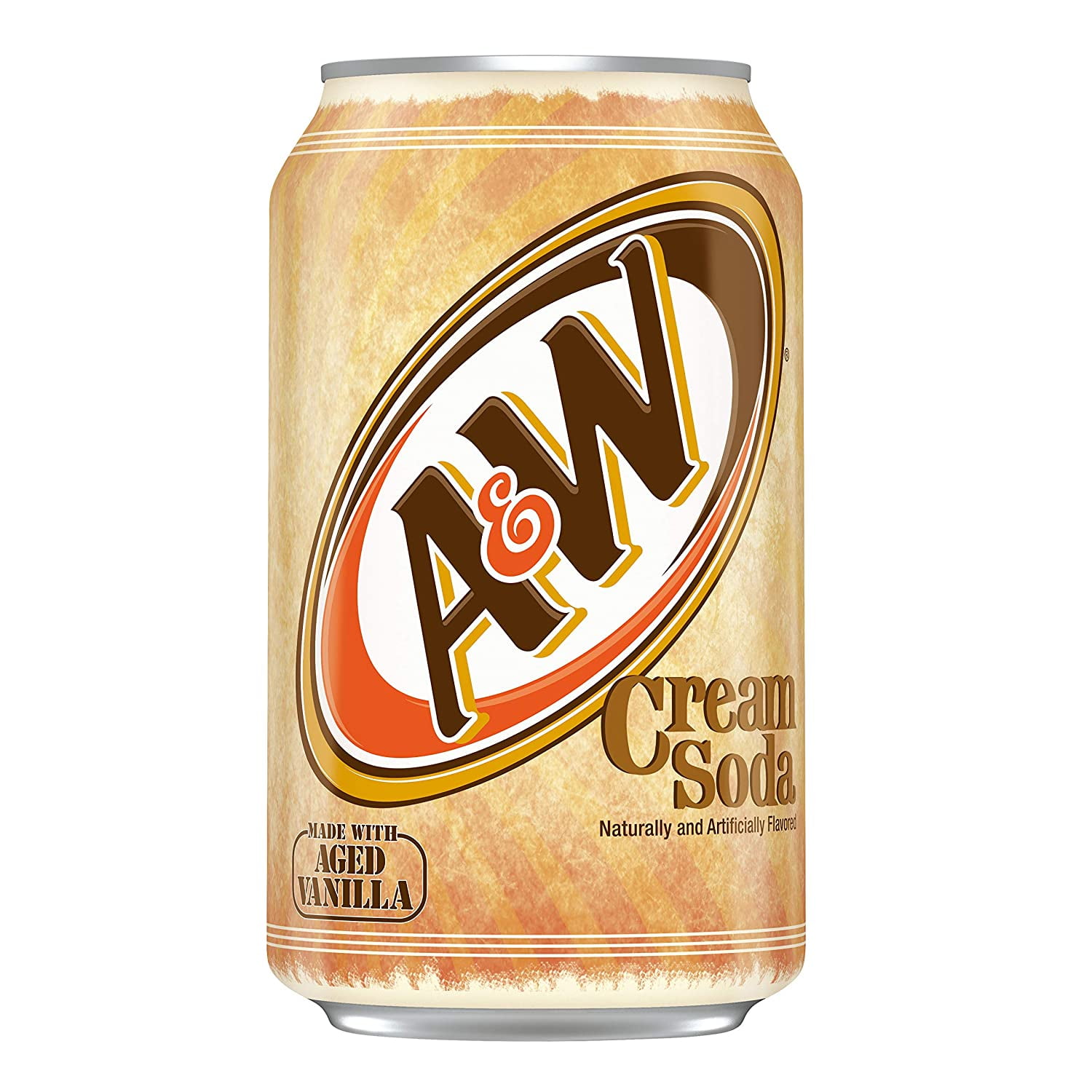 A&W Cream Soda, Made With Aged Vanilla, 12 Fl Oz Can, (Pack of 18, Total of 216 Fl Oz)