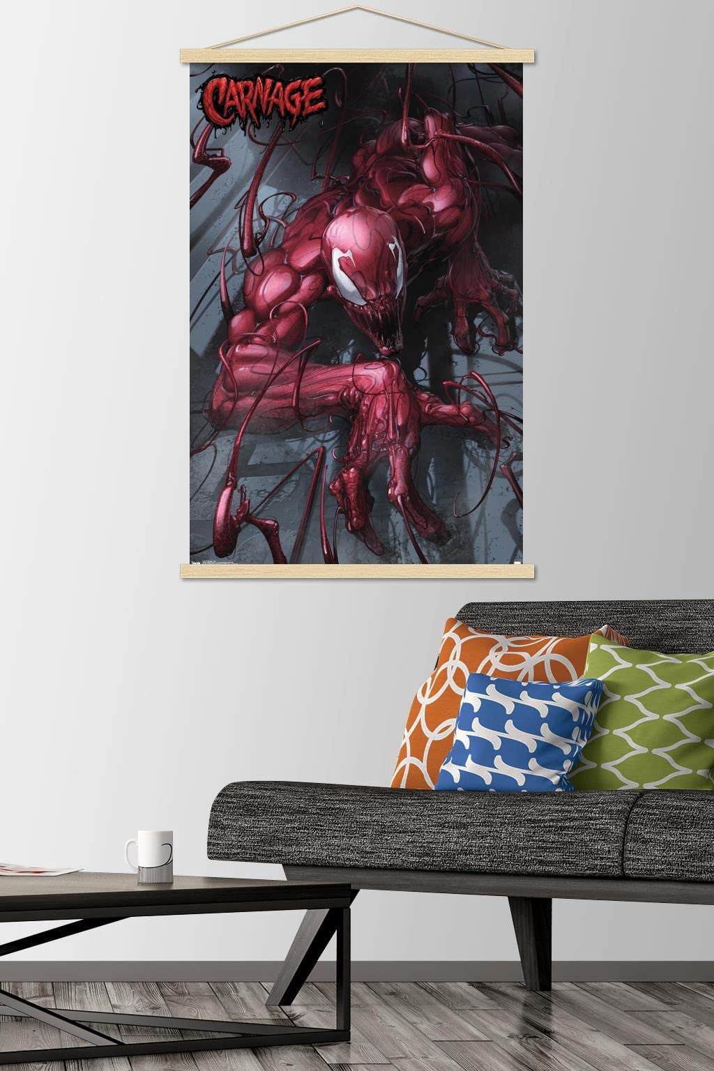 Marvel Comics - Carnage - Wall Wall Poster with Magnetic Frame, 22.375" x 34"
