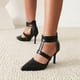 thumbnail image 5 of Zapatos de mujer Sandalias con correa en el tobillo y cremallera en la parte posterior Tacones de aguja con punta en pico Wmkox8yii  hfjk4082, 5 of 8