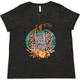 thumbnail image 3 of Inktastic Thankful and Blessed Teal Cheetah Pumpkin Women's Plus Size T-Shirt, 3 of 5