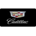 thumbnail image 1 of Cadillac Emblem With Script On Black Photo License Plate, 1 of 1