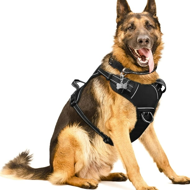 Arnés para perros WINSEE sin tirón con collar reflectante para perros XL