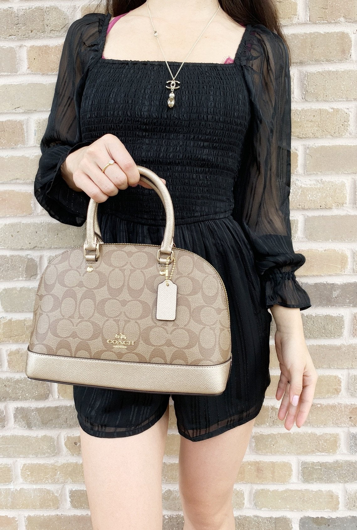 coach mini sierra rose gold
