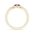 thumbnail image 2 of Angara Natural Ruby Heart Ring with Diamond for Women in 14K Yellow Gold (Size-5mm) – July Birthstone Jewelry | Solitaire Ruby Ring (Ring Size - 9.5), 2 of 9