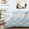 thumbnail image 4 of White Teal Daisy Bedding 3 Piece Duvet Cover Set California King, Spring Summer Floral Farmhouse Soft Microfiber Comforter Cover with Zipper Closure & Pillowcases, Wrinkle & FadeResistant Quilt Cover, 4 of 9